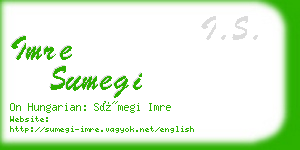 imre sumegi business card